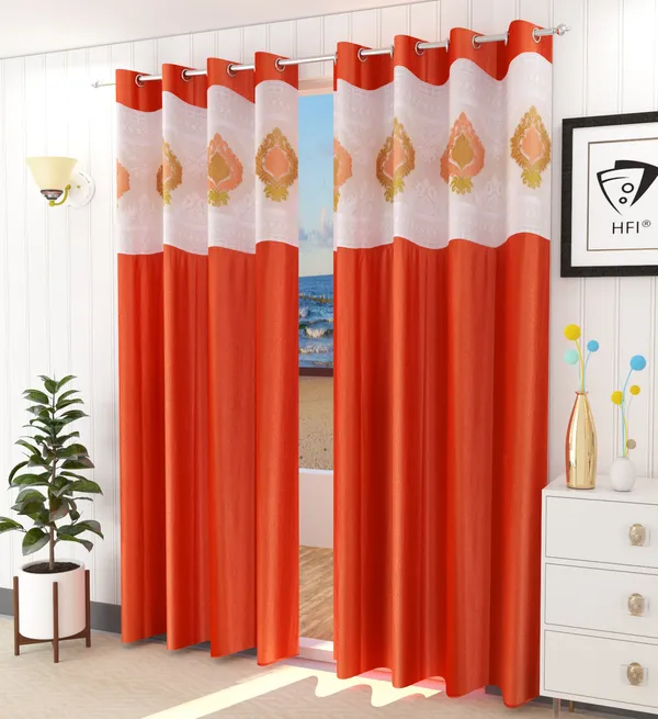 Pack_Of_2_Rust_Polyester_Curtains_For_Long_Door/Door/Window