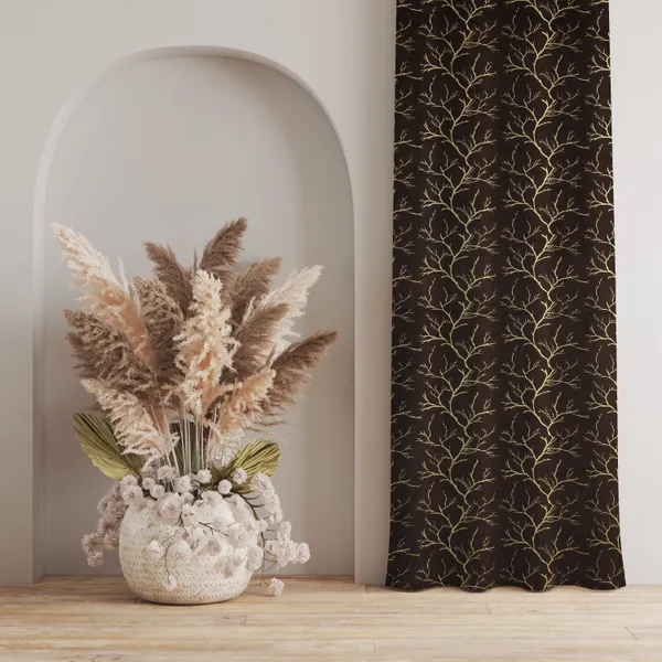 Pack_Of_2_Coffee_Velvet_Curtains_For_Long_Door/Door/Window