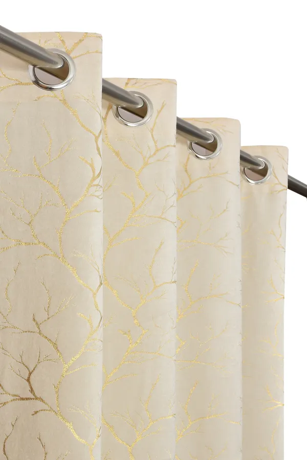 Pack_Of_2_Cream_Velvet_Curtains_For_Long_Door/Door/Window