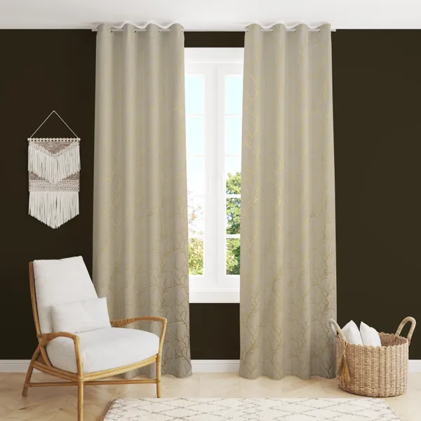 Pack_Of_2_Cream_Velvet_Curtains_For_Long_Door/Door/Window