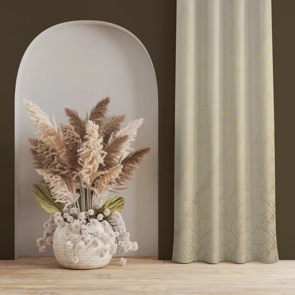 Pack_Of_2_Cream_Velvet_Curtains_For_Long_Door/Door/Window