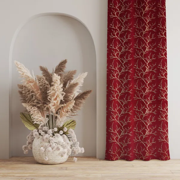 Pack_Of_2_Maroon_Velvet_Curtains_For_Long_Door/Door/Window