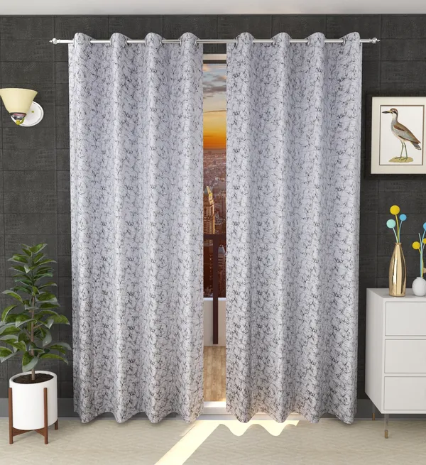 Pack_Of_2_White_Black_Velvet_Curtains_For_Long_Door/Door/Window