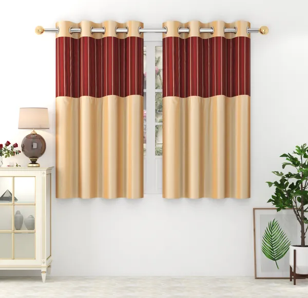 Pack_Of_2_Beige_Polyester_Curtains_For_Long_Door/Door/Window