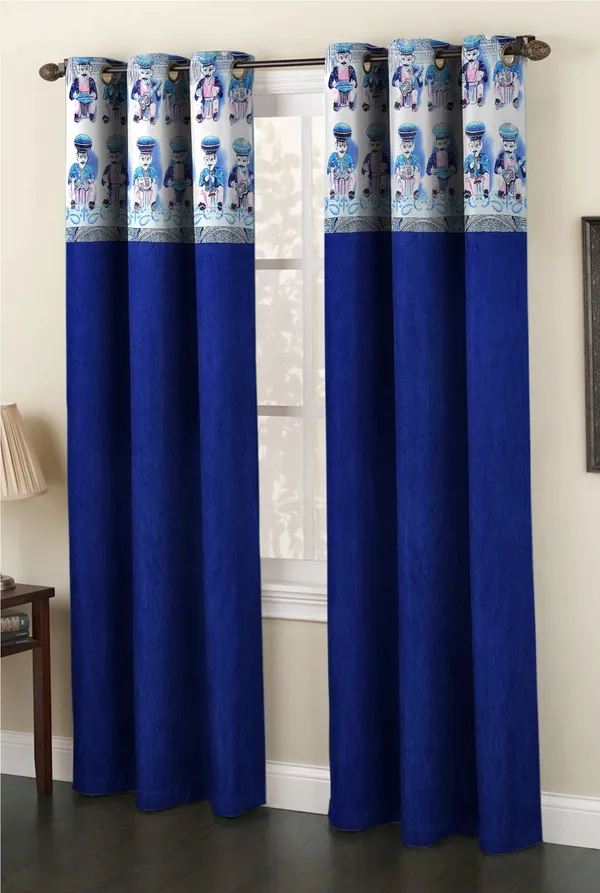 Pack_Of_2_Navy_Blue_Polyester_Curtains_For_Long_Door/Door/Window