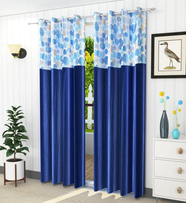 Pack_Of_2_Navy_Blue_Polyester_Curtains_For_Long_Door/Door/Window