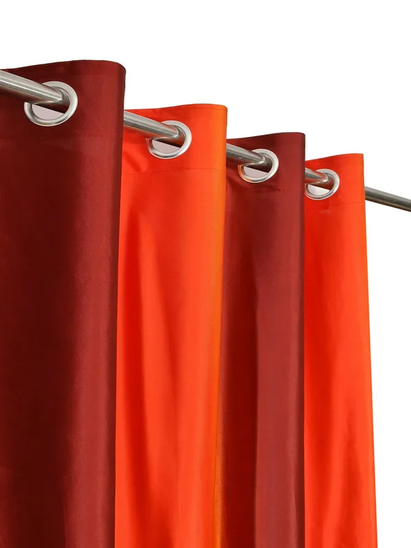 Pack_Of_2_Orange_Polyester_Curtains_For_Long_Door/Door/Window