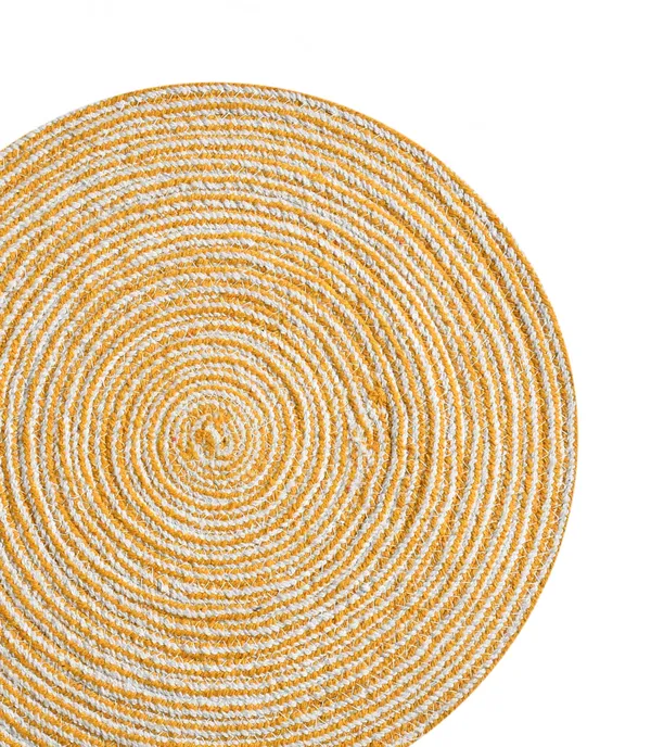 Yellow_Braided_Cotton_Placemats_35_Cm_Round_-_Dining_Table,_Bed_Side/Centre_Table/Shelves_-Yellow