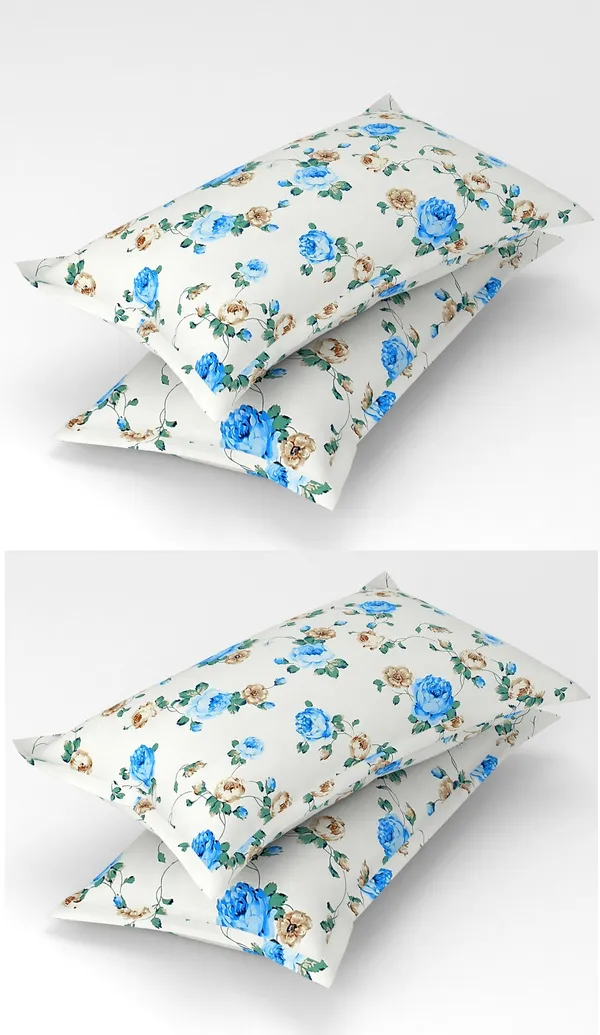 Blue::White_Printed_Pillow_Covers_(Pack_of_4,_43_cm*67_cm)