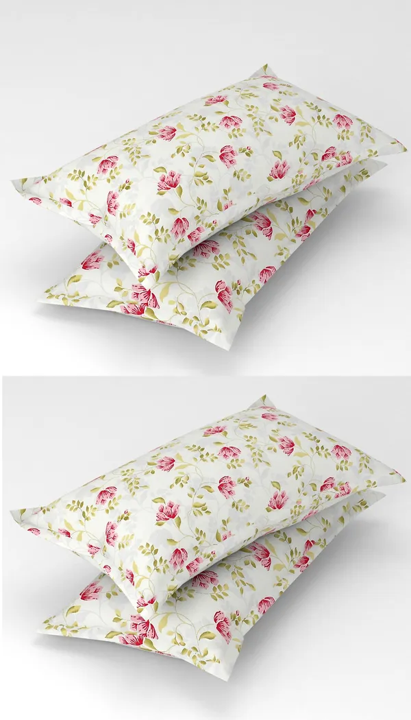 Pink::White_Printed_Pillow_Covers_(Pack_of_4,_43_cm*67_cm)