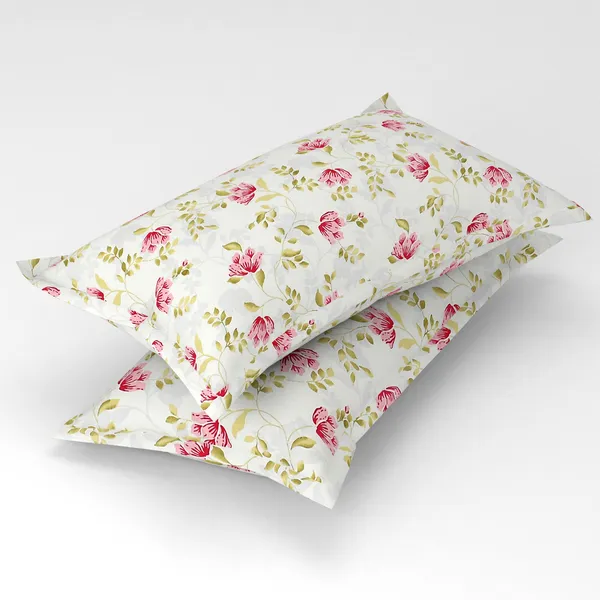 Pink::White_Printed_Pillow_Covers_(Pack_of_4,_43_cm*67_cm)
