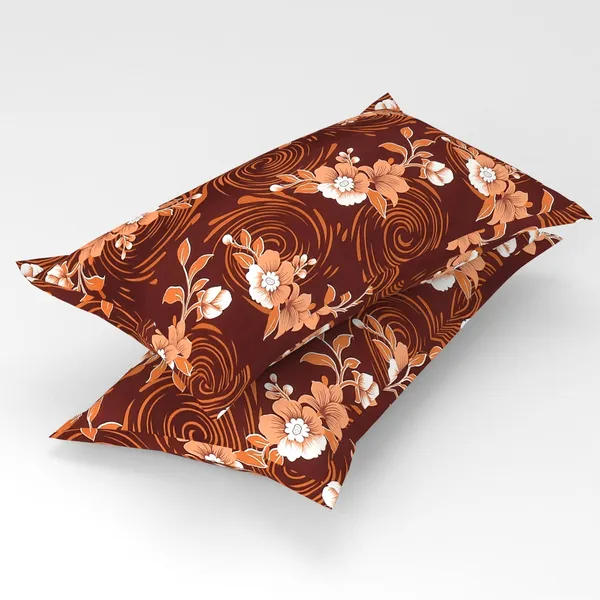 Brown::Peach_Printed_Pillow_Covers_(Pack_of_4,_43_cm*67_cm,_Brown,_Peach)