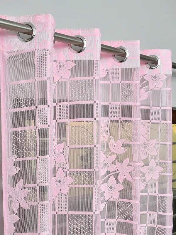 Pack_Of_2_Pink_Polyester_Curtains_For_Long_Door/Door/Window