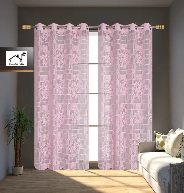 Pack_Of_2_Pink_Polyester_Curtains_For_Long_Door/Door/Window