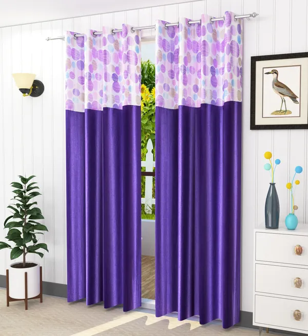 Pack_Of_2_Purple_Polyester_Curtains_For_Long_Door/Door/Window