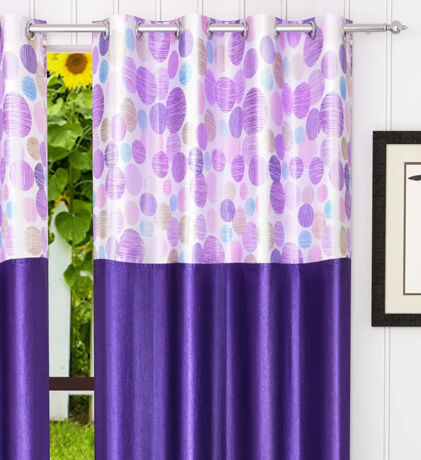 Pack_Of_2_Purple_Polyester_Curtains_For_Long_Door/Door/Window