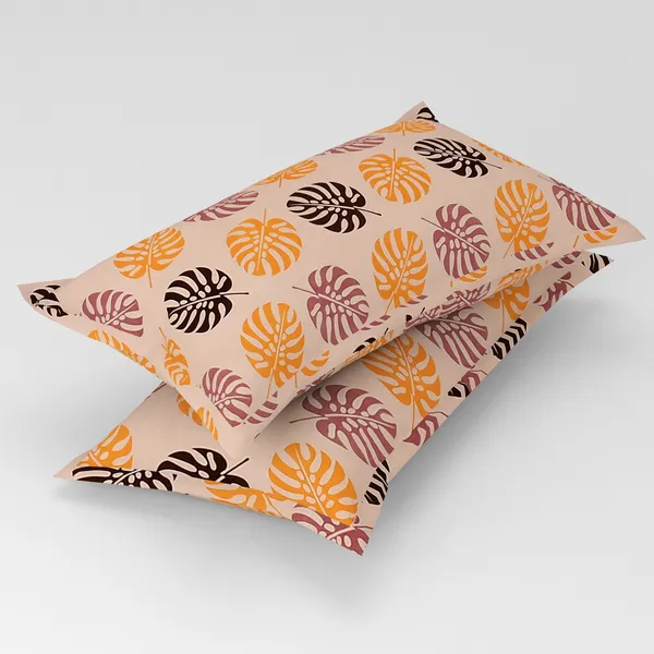 180_TC_Double_BedSheet_with_2_Pillow_Covers_-_(90x90_inches)_-_Orange