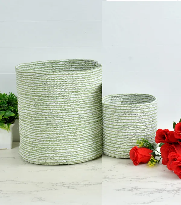 Green_Braided_Cotton_Baskets_|_Storage_Bins_Organizer_|_Laundry,_Toys_&_Planter_Basket-_Set_of_2_(10,_6_Inch)_-_Green