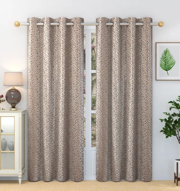 Pack_Of_2_Brown_Polyester_Curtains_For_Long_Door/Door/Window