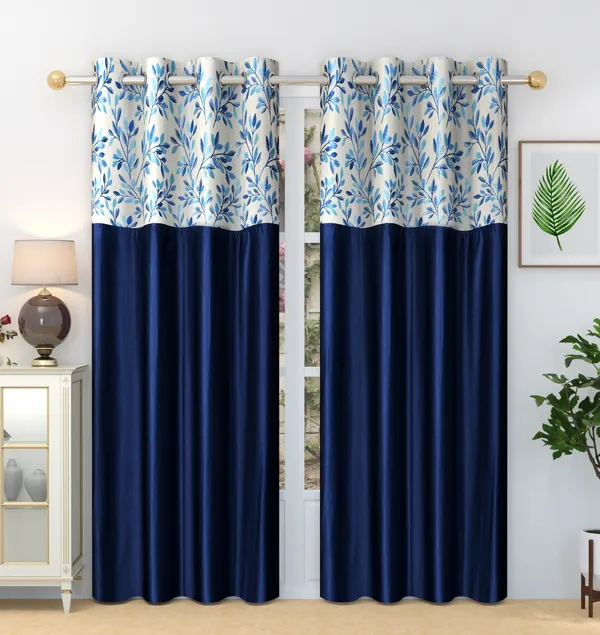 Navy_Blue_Designer_Fern_Pack_of_2_Polyester_Curtain_for_Window,_Door,_Long_Door