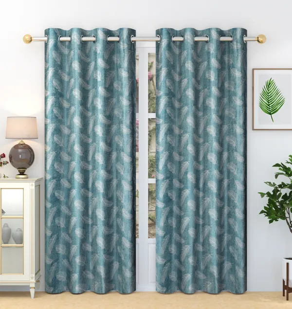 Pack_Of_2_Blue_Polyester_Curtains_For_Long_Door/Door/Window