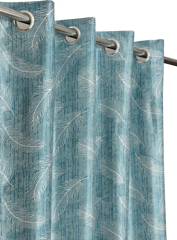 Pack_Of_2_Blue_Polyester_Curtains_For_Long_Door/Door/Window