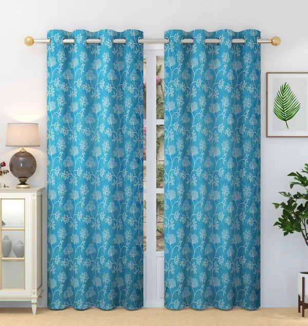 Pack_Of_2_Blue_Polyester_Curtains_For_Long_Door/Door/Window