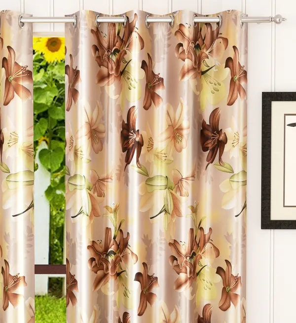 Brown_Polyester_Room_Darkening_Curtain_for_Door,_Window,_Long_Door_-_Floral