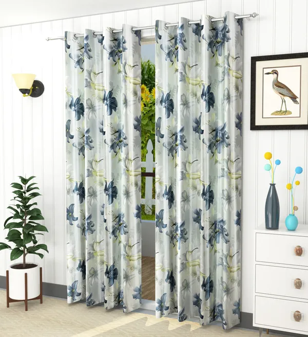 Grey_Polyester_Room_Darkening_Curtain_for_Door,_Window,_Long_Door_-_Floral