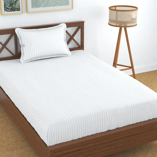 White_140_TC_Glace_Cotton_Single_Striped_Flat_Bedsheet_(Pack_of_1,_White)