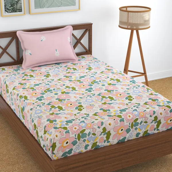 Pink_210_TC_Glace_Cotton_Single_Floral_Flat_Bedsheet_(Pack_of_1,_Pink)