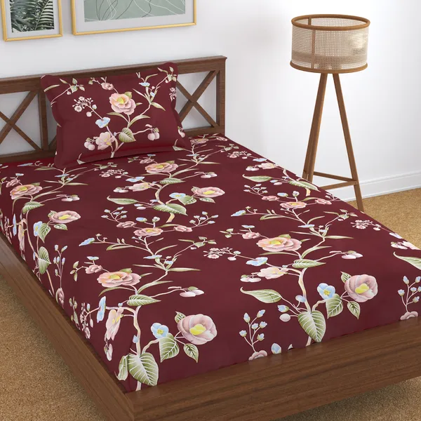 Maroon_140_TC_Single_Floral_Flat_Bedsheet_(Pack_of_1,_Maroon)