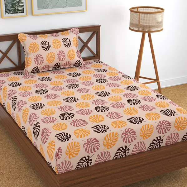 Peach_180_TC_Single_Printed_Flat_Bedsheet_(Pack_of_1,_Peach)