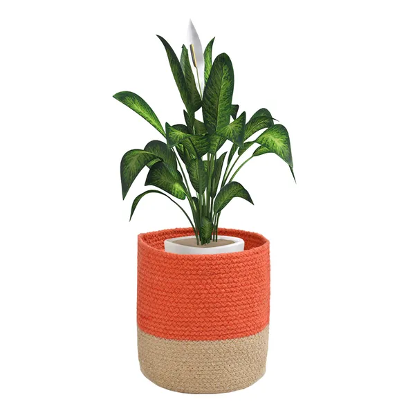 Orange_Braided_Cotton_Baskets_|_Storage_Bins_Organizer_|_Laundry,_Toys_&_Planter_Basket-_Set_of_2_(10,_8_Inch)_-_Orange