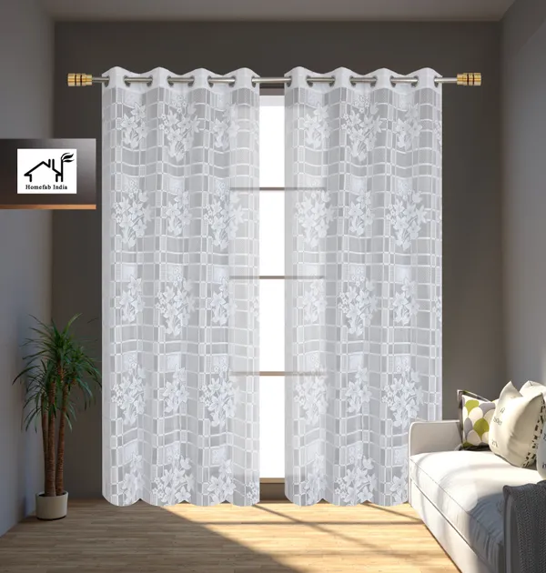 Pack_Of_2_White_Polyester_Curtains_For_Long_Door/Door/Window