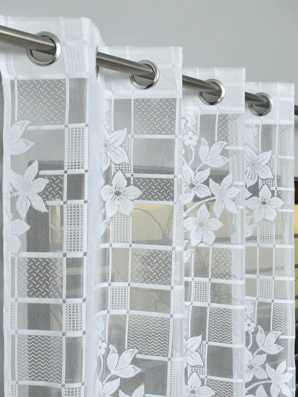 Pack_Of_2_White_Polyester_Curtains_For_Long_Door/Door/Window