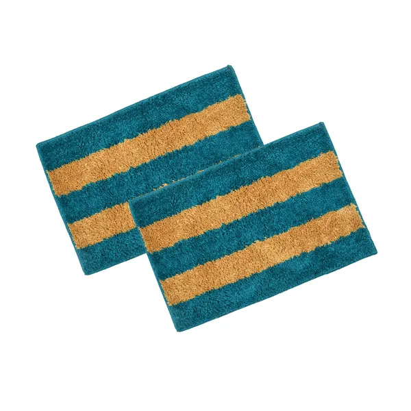 Striped_Water_Absorbent_Anti-Skid_Bath_Mat_-_Microfiber,_Turquoise,_35x55_cm,_Pack_of_2
