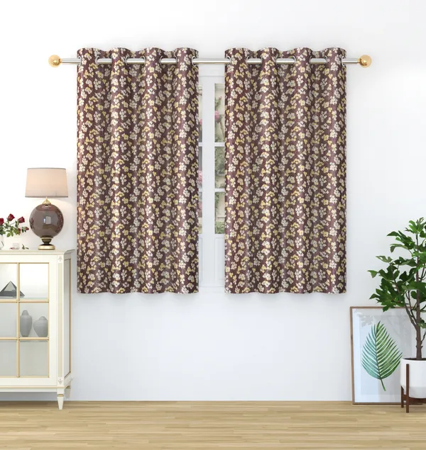 Pack_Of_2_Wine_Polyester_Curtains_For_Long_Door/Door/Window