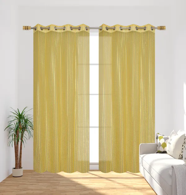 Pack_Of_2_Yellow_Polyester_Curtains_For_Long_Door/Door/Window