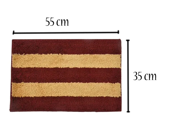 Striped_Water_Absorbent_Anti-Skid_Bath_Mat_-_Microfiber,_Maroon,_35x55_cm,_Pack_of_2