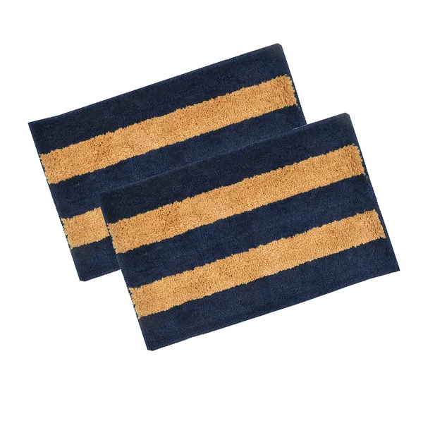 Striped_Water_Absorbent_Anti-Skid_Bath_Mat_-_Microfiber,_Navy,_35x55_cm,_Pack_of_2