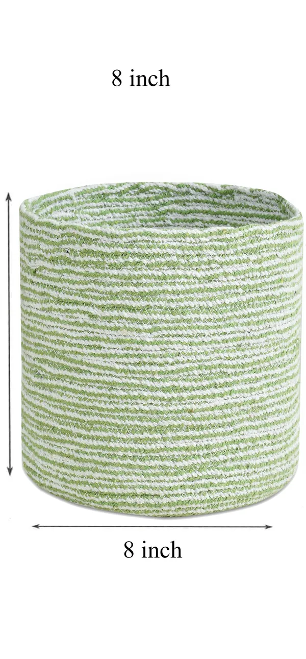 Green_Braided_Cotton_Baskets_|_Storage_Bins_Organizer_|_Laundry,_Toys_&_Planter_Basket-_Set_of_2_(8_Inch)_-_Green