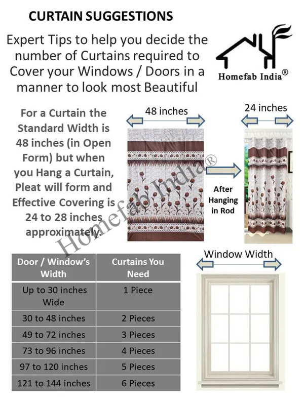 Pack_Of_2_Brown_Polyester_Curtains_For_Long_Door/Door/Window