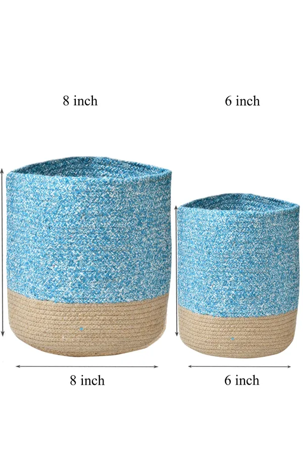 Blue_Braided_Cotton_Baskets_|_Storage_Bins_Organizer_|_Laundry,_Toys_&_Planter_Basket-_Set_of_2_(8,_6_Inch)_-_Aqua_Blue