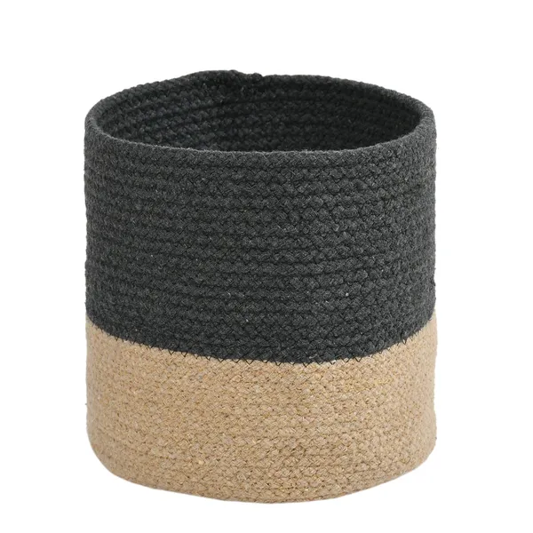 Grey_Braided_Cotton_Baskets_|_Storage_Bins_Organizer_|_Laundry,_Toys_&_Planter_Basket-_Set_of_2_(8_Inch)_-_Grey