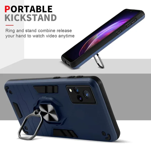 Vivo_V21_5G|_PC+TPU_360_Protective_Design_|_Tough_Rugged__ShockProof_Kickstand_|_Navy_Blue__Ringstand__Armor_Bumper_Back_Cover_Case