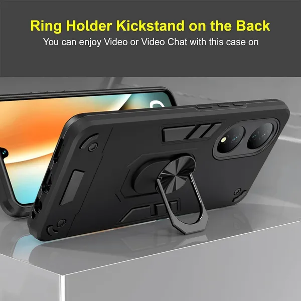 Vivo_Y100_5G|_PC+TPU_360_Protective_Design_|_Tough_Rugged__ShockProof_Kickstand_|_Black__Ringstand__Armor_Bumper_Back_Cover_Case