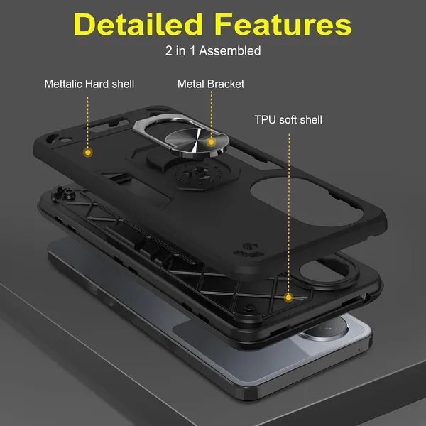 Vivo_Y100_5G|_PC+TPU_360_Protective_Design_|_Tough_Rugged__ShockProof_Kickstand_|_Black__Ringstand__Armor_Bumper_Back_Cover_Case