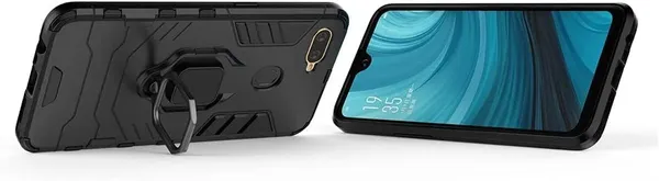 Oppo_F9_Pro|_PC+TPU_360_Protective_Design_|_Tough_Rugged__ShockProof_Kickstand_|_Navy_Blue__Ringstand__Armor_Bumper_Back_Cover_Case