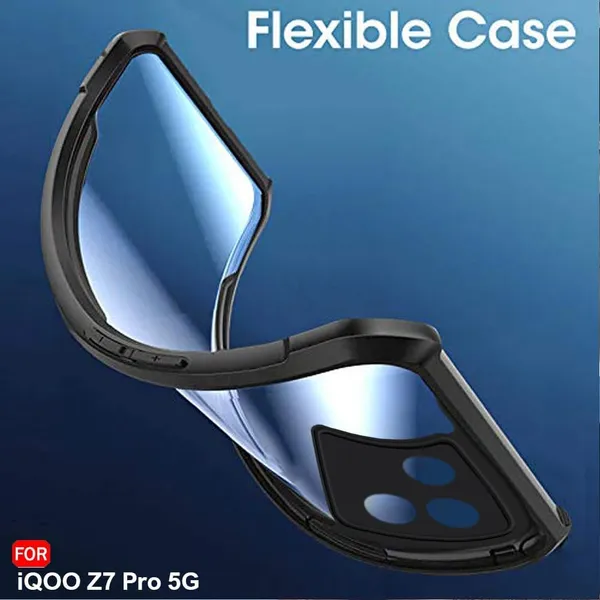 iQOO_Z7_Pro_5G,Vivo_T2_Pro_5G_ShockProof_Bumper_Crystal_Clear_Transparent_Back_Cover_Case__Protective-Design-Black